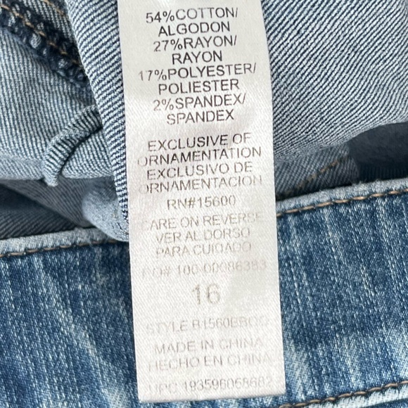 Democracy Straight Leg Jean Women’s 16 Stretch Blue Denim "Ab"solution B1560BB00 - Picture 12 of 13